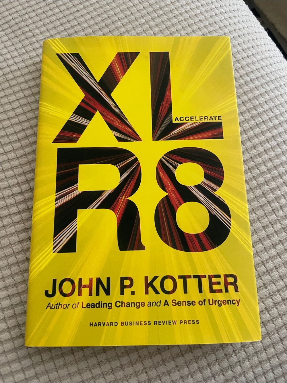 XL R8 Accelerate by John P. Kotter - Bright Yellow Hardcover
